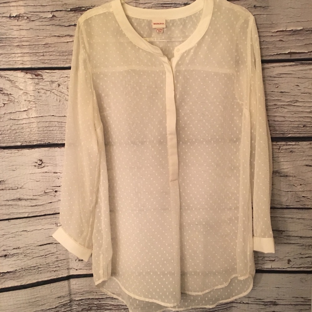 Merona Tunic in Ivory. XL